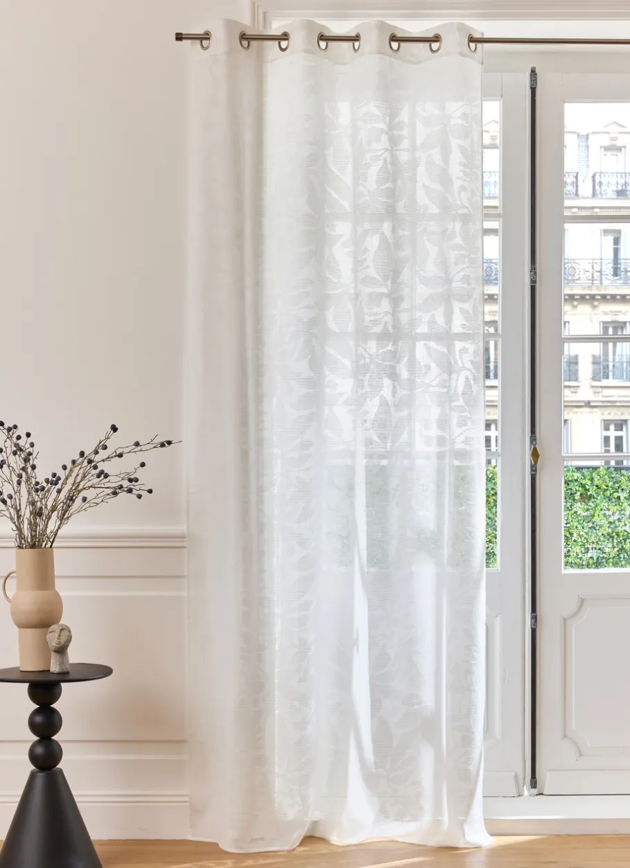 Bouchara Voilage^VOILAGE MOTIF VÉGÉTAL JACQUARD TON SUR TON